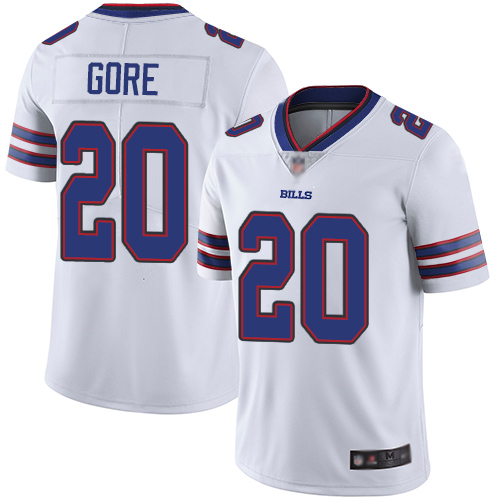 Men Buffalo Bills #20 Frank Gore White Vapor Untouchable Limited Player NFL Jersey